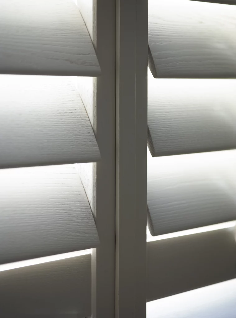 Ashwood plantation shutters grain detail
